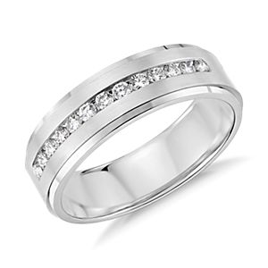 Diamond Channel-Set Wedding Ring in 14k White Gold (1/3 ct. tw.)