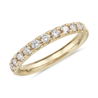 Riviera Pave Diamond Ring in 18k Yellow Gold (1/2 ct. tw.)