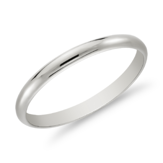 Classic Wedding Ring in 18k White Gold (2mm)