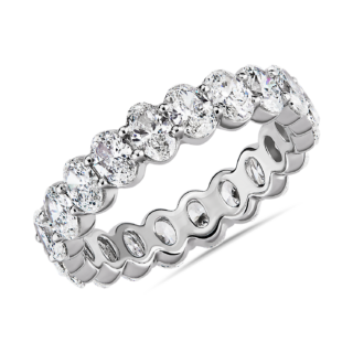 Oval Cut Diamond Eternity Ring in Platinum (4.0 ct. tw.)
