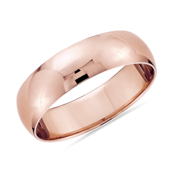Classic Wedding Ring in 14k Rose Gold (6mm)