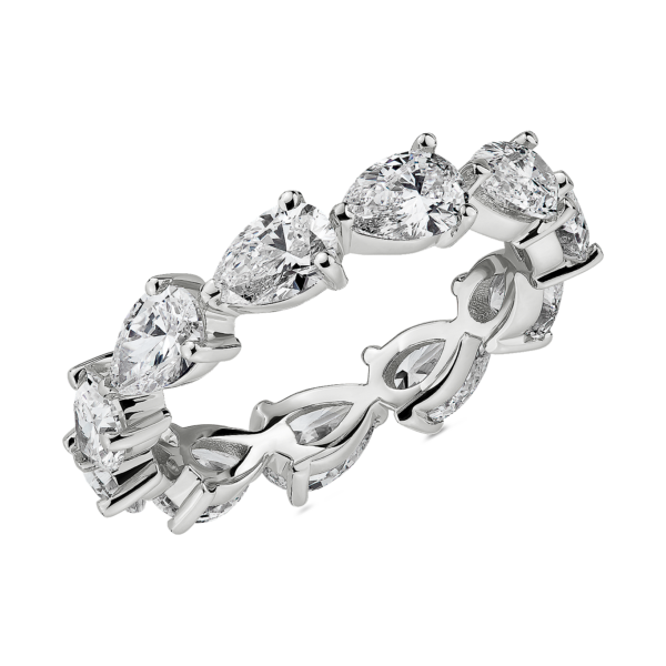 East-West Pear-Cut Diamond Eternity Ring in 14k White Gold (3 ct. tw.)