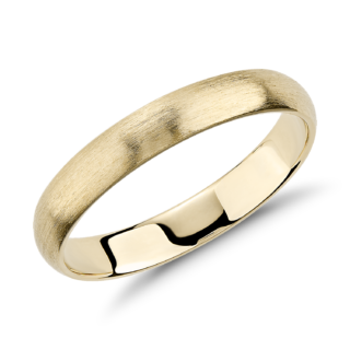 Matte Classic Wedding Ring in 14k Yellow Gold (3mm)