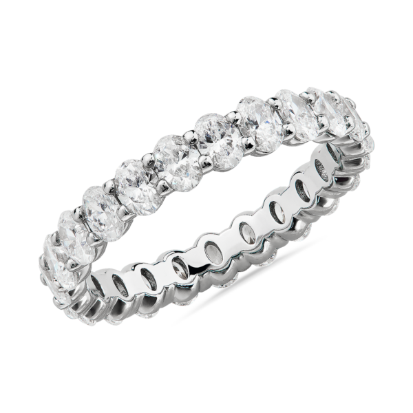 Oval Cut Diamond Eternity Ring in Platinum (2.0 ct. tw.)