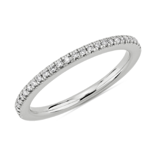 Petite Diamond Wedding Ring in 14k White Gold (1/8 ct. tw.)