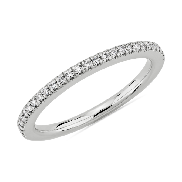 Petite Diamond Wedding Ring in 14k White Gold (1/8 ct. tw.)