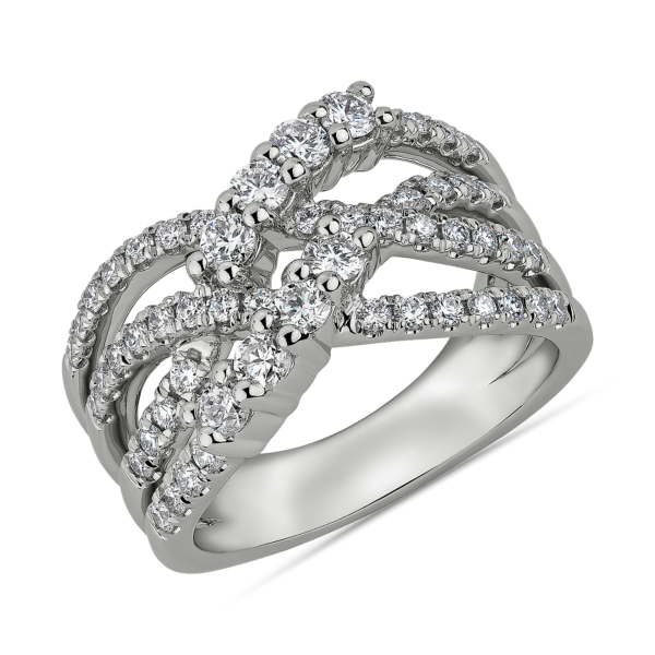 Open Laced Diamond Fashion Ring in 14k White Gold (1 ct. tw.)