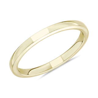 Skyline Comfort Fit Wedding Ring in 14k Yellow Gold (2mm)