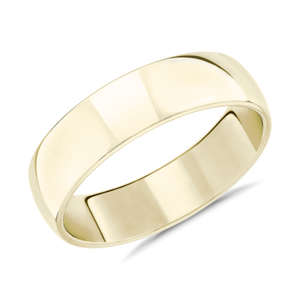 Skyline Comfort Fit Wedding Ring in 14k Yellow Gold (6mm)