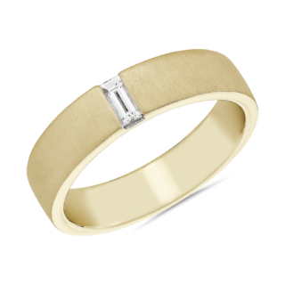 ZAC ZAC POSEN Brushed Finish Baguette Diamond Ring in 14k Yellow Gold (1/6 ct. tw.)