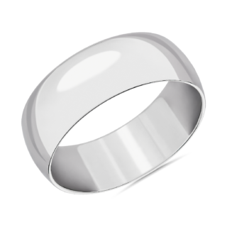 Mid-weight Comfort Fit Wedding Band in Platinum (8mm)