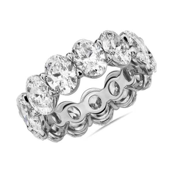 Oval Cut Diamond Eternity Ring in Platinum (9 1/2 ct. tw.)