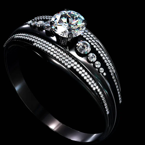 depositphotos 163150388 stock photo black gold coating engagement ring 1